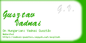 gusztav vadnai business card